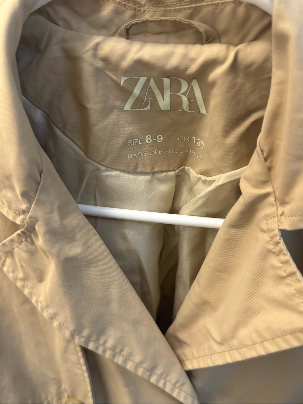 ZARA Light Beige Trench Coat